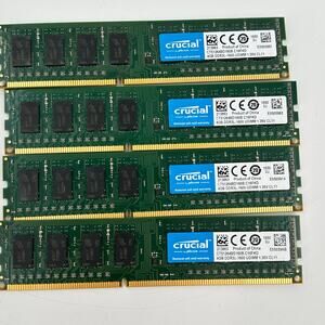 Crucial 16GB (4 x 4GB) PC3-12800 DDR3L 1600MHz 1.35V CT51264BD160B Desktop RAM
